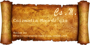 Csizmadia Maurícia névjegykártya